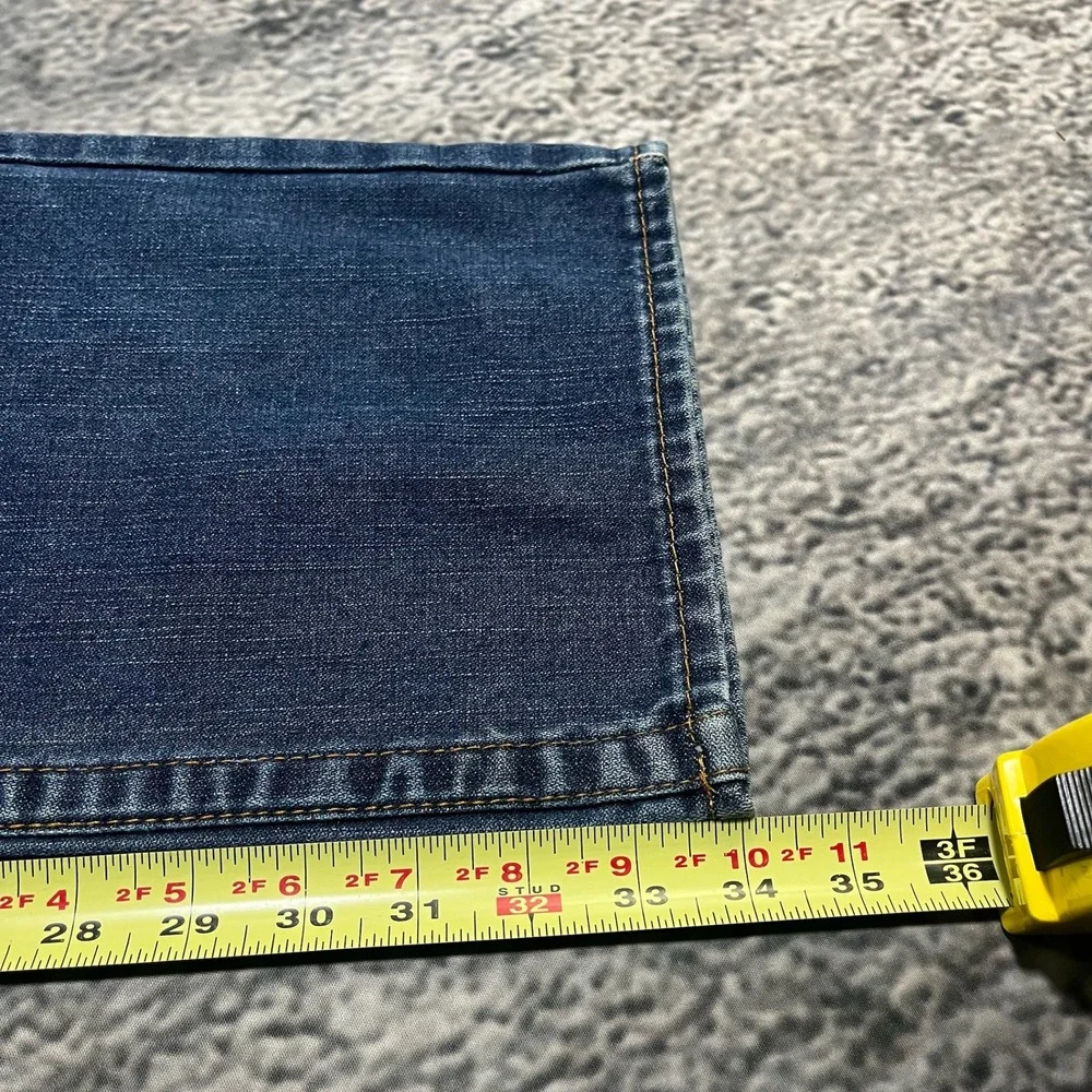 True Religion Billy Jeans‎ Mens 32x34 Blue Studded Relaxed Bootcut Vintage Y2K